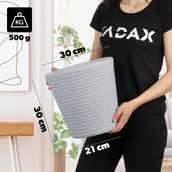 Donica Doniczka Osłonka Na Kwiaty Szara 30 cm
