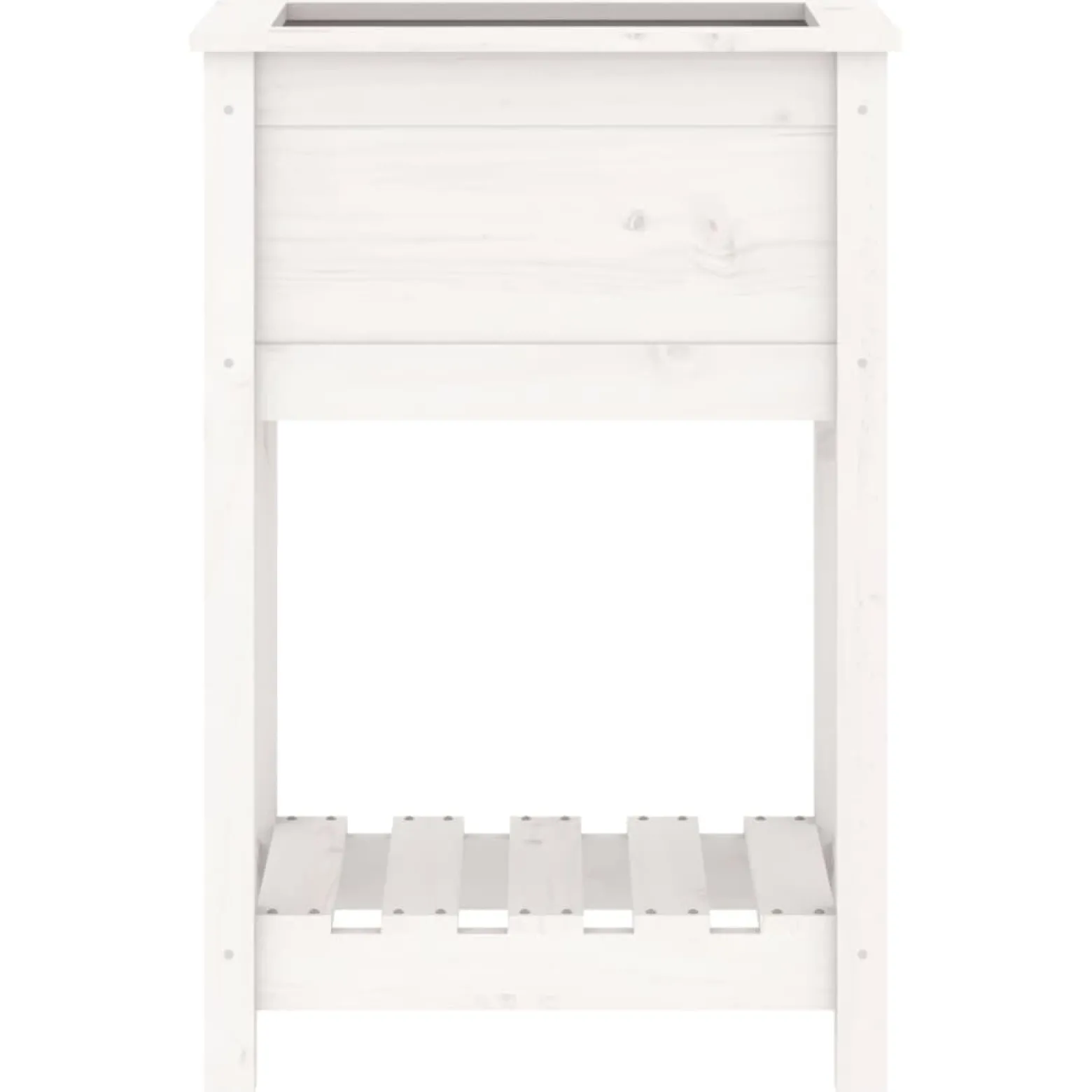 Donica ogrodowa Biały 54 x 34.5 x 81 cm Drewno vidaXL