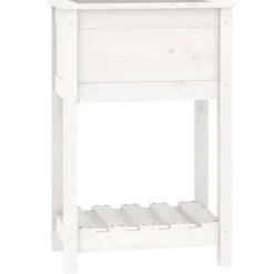 Donica ogrodowa Biały 54 x 34.5 x 81 cm Drewno vidaXL