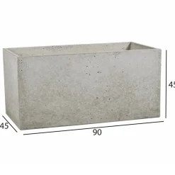Donica Betonowa Zewnętrzna Zadora BOX XL 90x45x45 szary naturalny