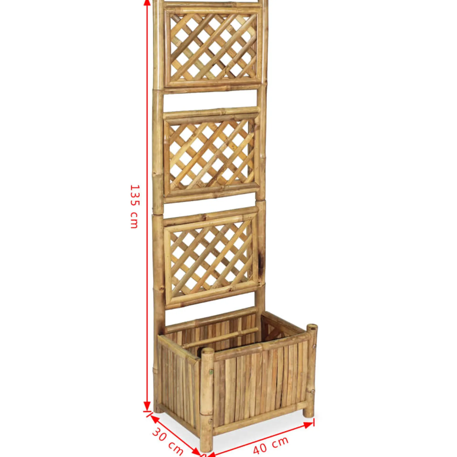 Donica Brąz 40 cm Bambus vidaXL