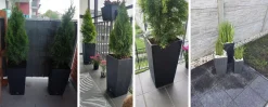 Donica Doniczka Ogrodowa 32,5 Cm Kwadratowa Ratanowa Na Taras Do Ogrodu