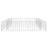 Donica gabionowa Srebrny 100 x 100 x 20 cm Stal vidaXL