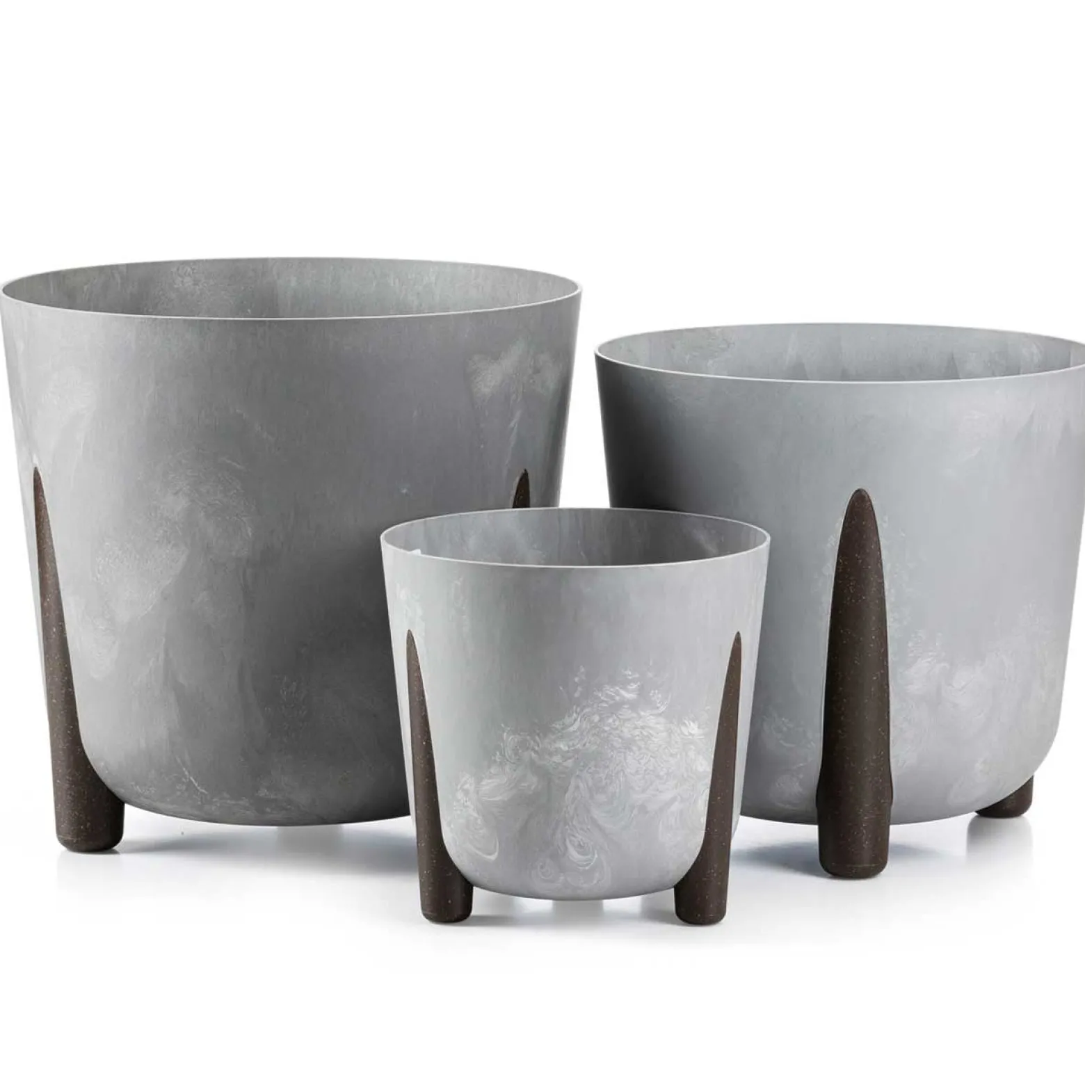 Donica Moss recykling szary beton 26x25 cm nowoczesna doniczka do salonu