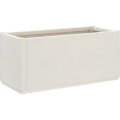 Donica Ogrodowa Doniczka Skrzynia Plastikowa Biała 80x36x35 cm