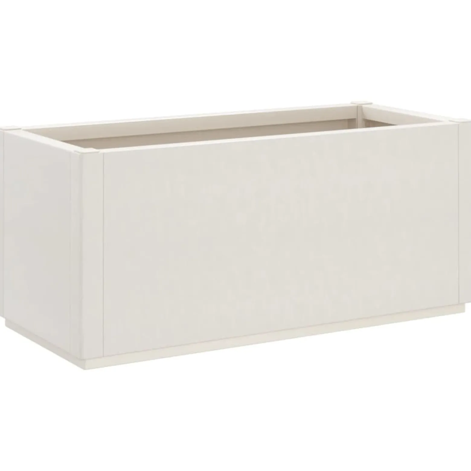 Donica Ogrodowa Doniczka Skrzynia Plastikowa Biała 80x36x35 cm