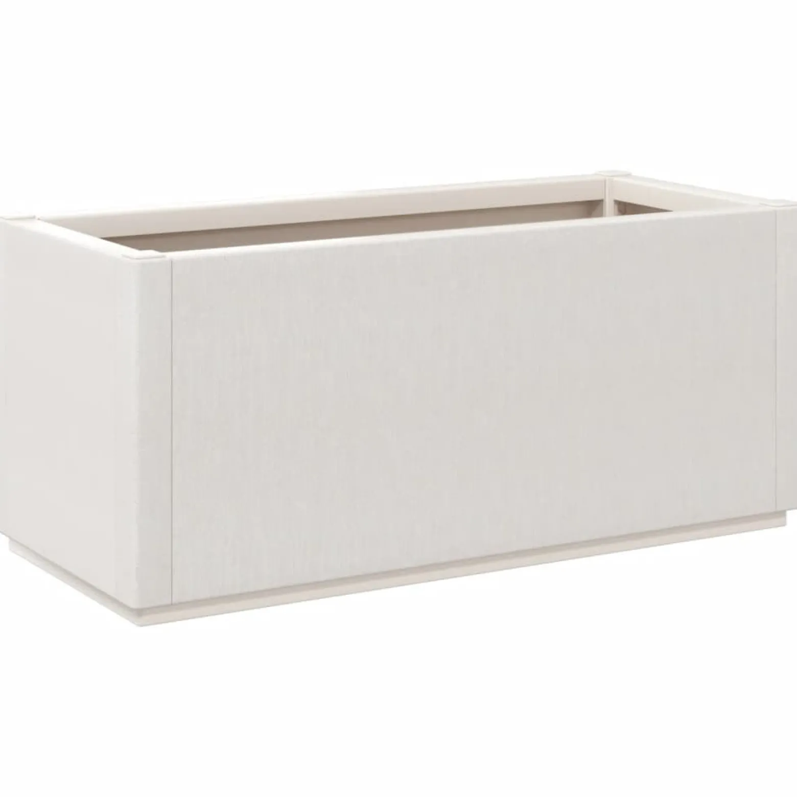 Donica Ogrodowa Doniczka Skrzynia Plastikowa Biała 80x36x35 cm
