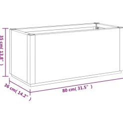Donica Ogrodowa Doniczka Skrzynia Plastikowa Biała 80x36x35 cm