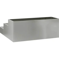 Donica Ogrodowa Doniczka Stalowa Srebrna 90 x 90 x 35 cm