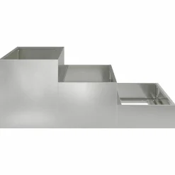 Donica Ogrodowa Doniczka Stalowa Srebrna 90 x 90 x 35 cm