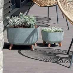 Donica ogrodowa kwadratowa Gracia Square Beton 29 x 29 x 22