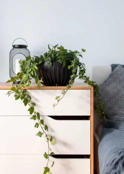 Donica Okrągła Stripped ECO z Recyklingu - Szary 30cm