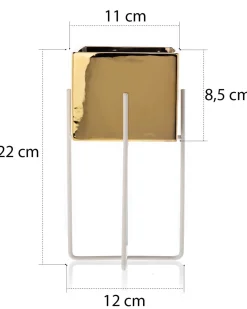 Doniczka Mizu Gold White 23 cm