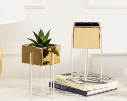Doniczka Mizu Gold White 23 cm