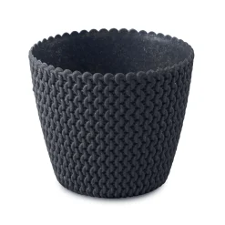 Doniczka Osłonka Domowa 21,8 Cm Na Stół Parapet Do Domu Antracytowa