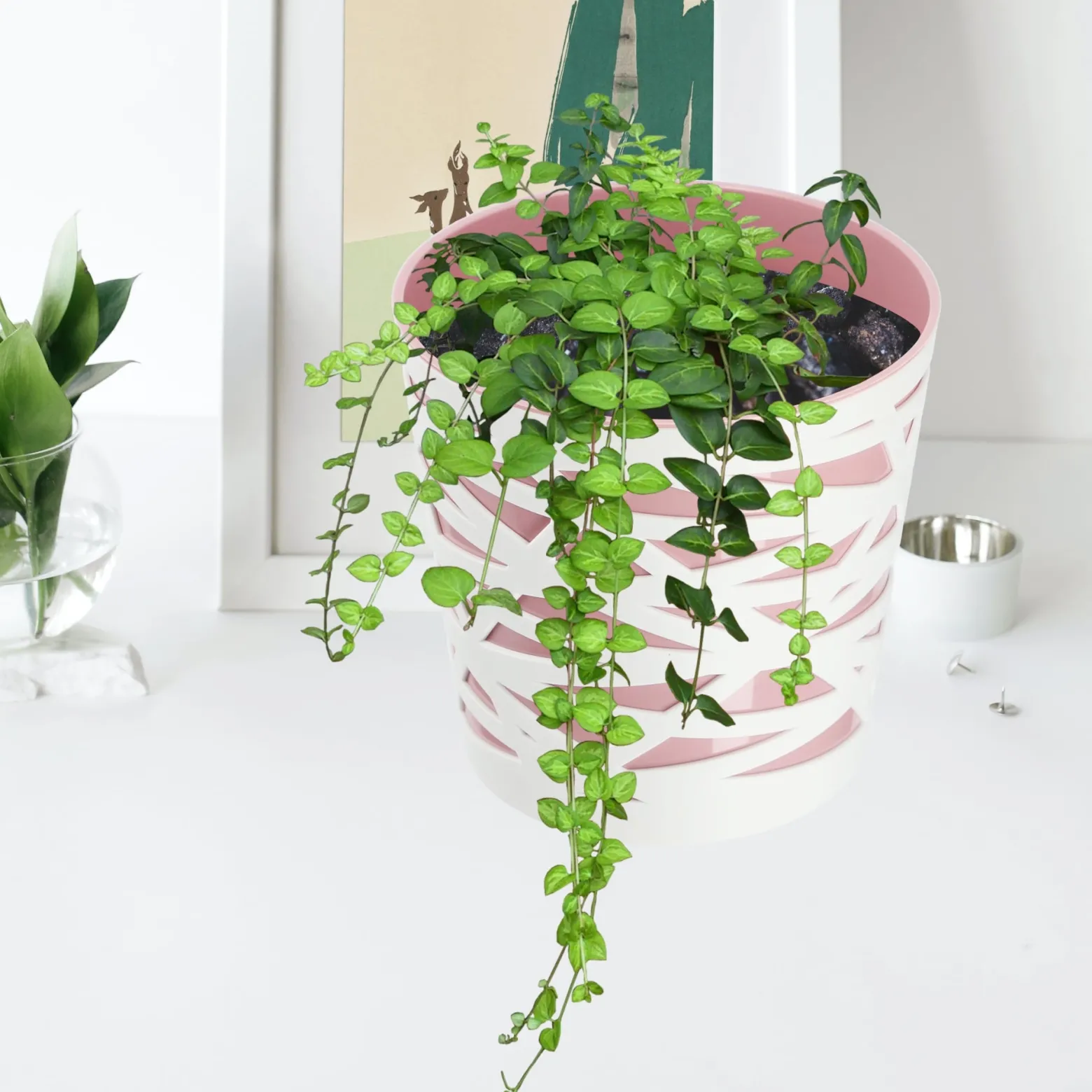 Doniczka Osłonka Wkład Donica Kolory Różowa 19cm