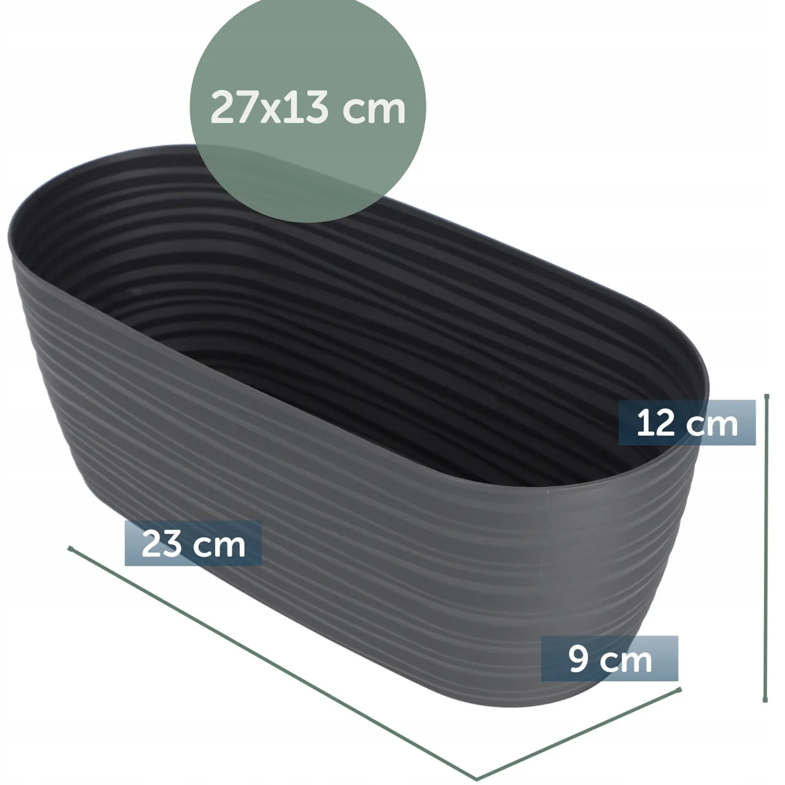 Doniczka Osłonka z Podstawką Donica Kolory 27cm