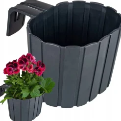 Doniczka balkonowa Prosperplast Boardee antracyt 2,2l