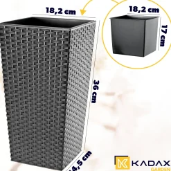 Doniczka Donica z Wkładem Rozmiary 19 cm Kolory