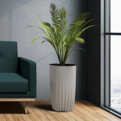 Doniczka MIRA ECO recycled wysoka 250 - czarny LA984-04 Lamela