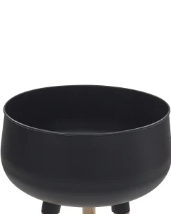 Doniczka na stojaku 47 cm metalowa czarna
