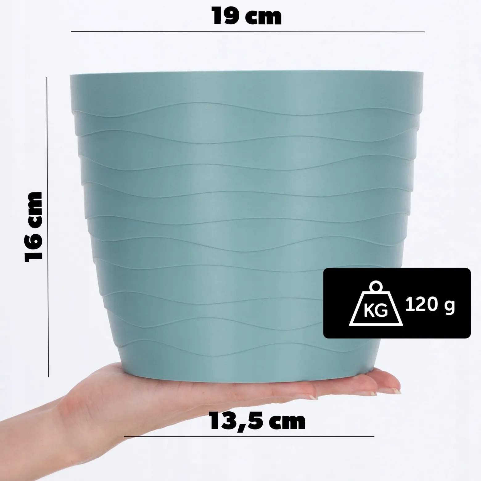 Doniczka Osłonka Donica Na Kwiaty 19cm Kolory
