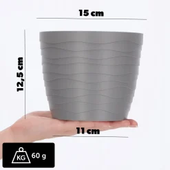 Doniczka Osłonka Donica Na Kwiaty 15cm Kolory