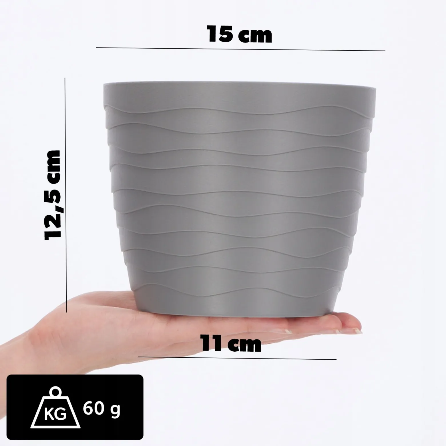Doniczka Osłonka Donica Na Kwiaty 15cm Kolory