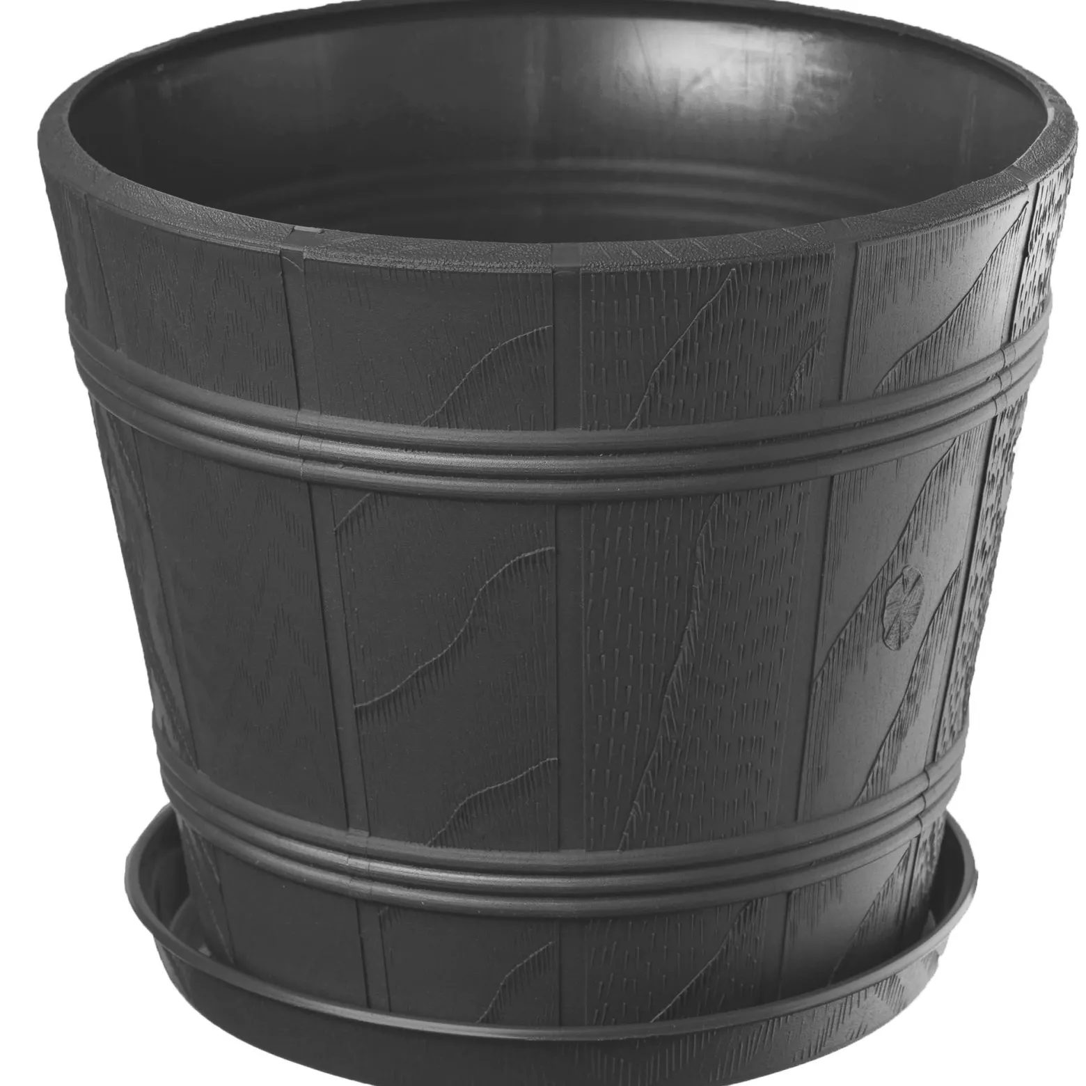Doniczka Osłonka Donica z Podstawką Grafit 42cm