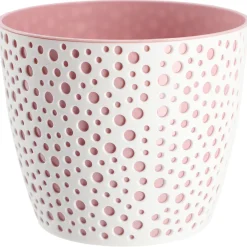 Doniczka Osłonka Okrągła Na Kwiaty Różowa 13cm