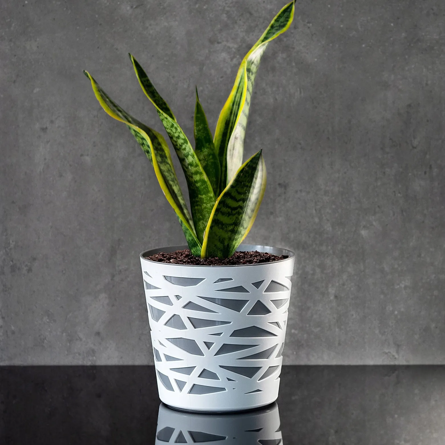 Doniczka Osłonka Wkład Donica Kolory Szara 13cm