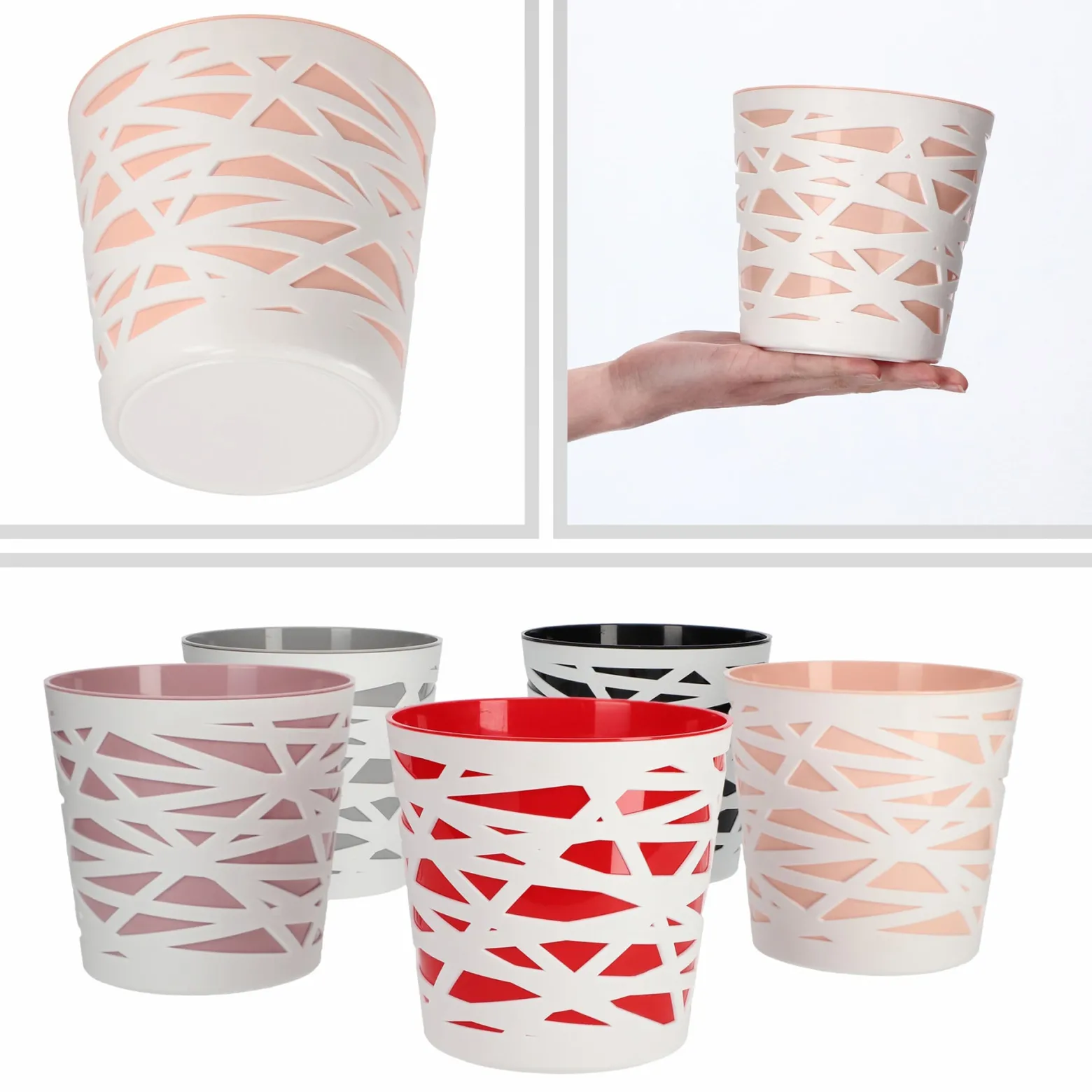 Doniczka Osłonka Wkład Donica Kolory Beż 13cm