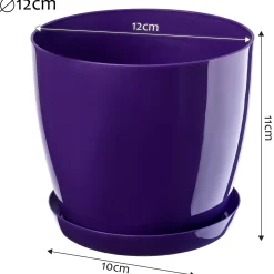 Doniczka Osłonka z Podstawką Donica 12cm Kolory
