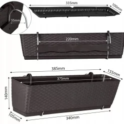 Doniczka Ratolla Case PW umbra 38,5cm Prosperplast