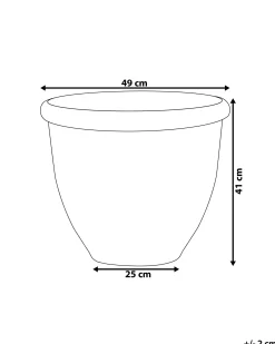 Doniczka TESALIA Kamień 49 cm Brązowy