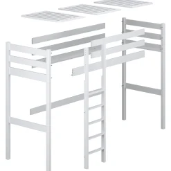 Drewniane łóżko na antresoli N05