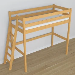 Drewniane łóżko na antresoli N02