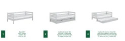 Drewniane łóżko sofa N01