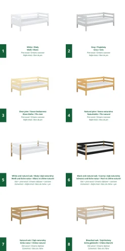 Drewniane łóżko sofa N01