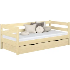 Drewniane łóżko sofa z szufladą N01