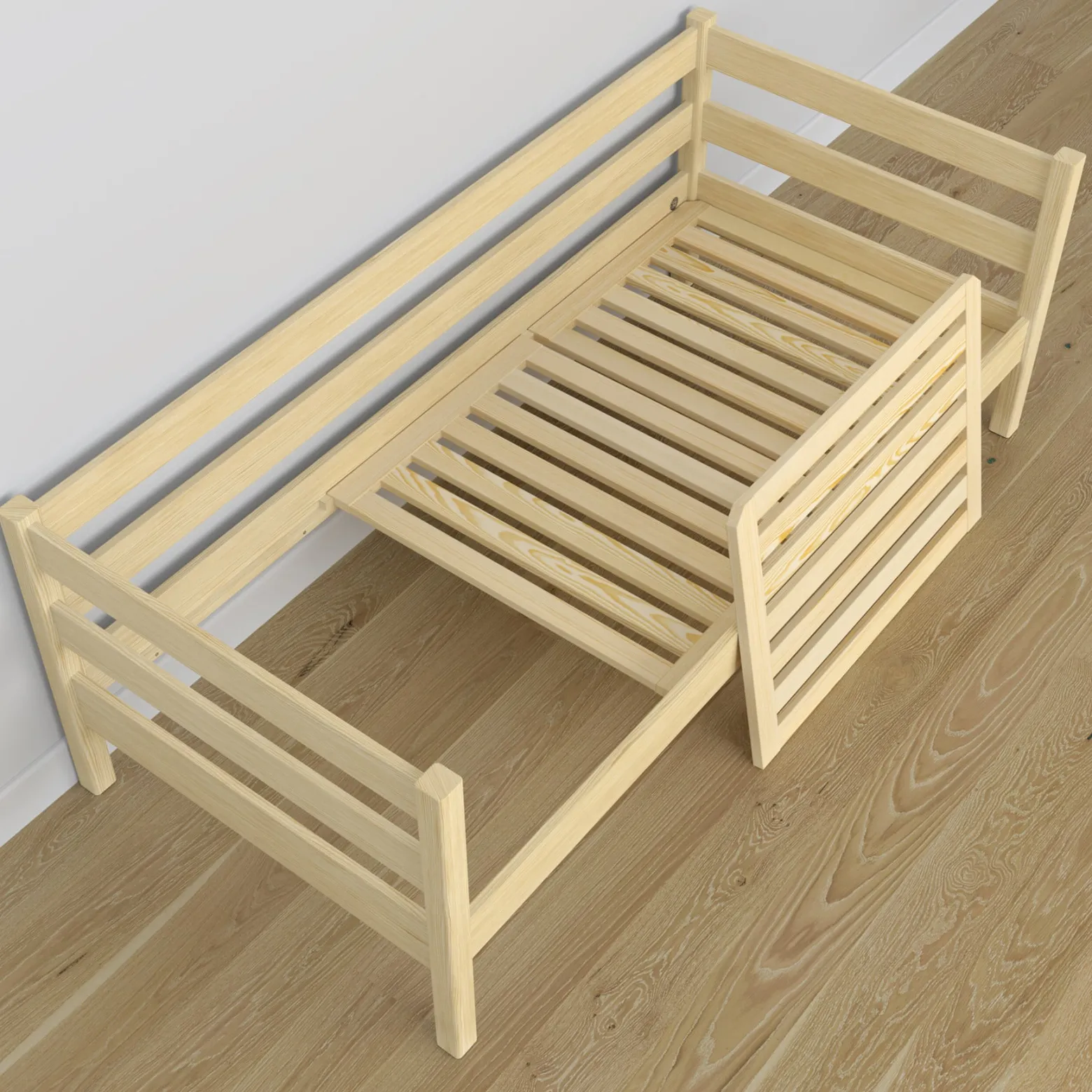Drewniane łóżko sofa z szufladą N01