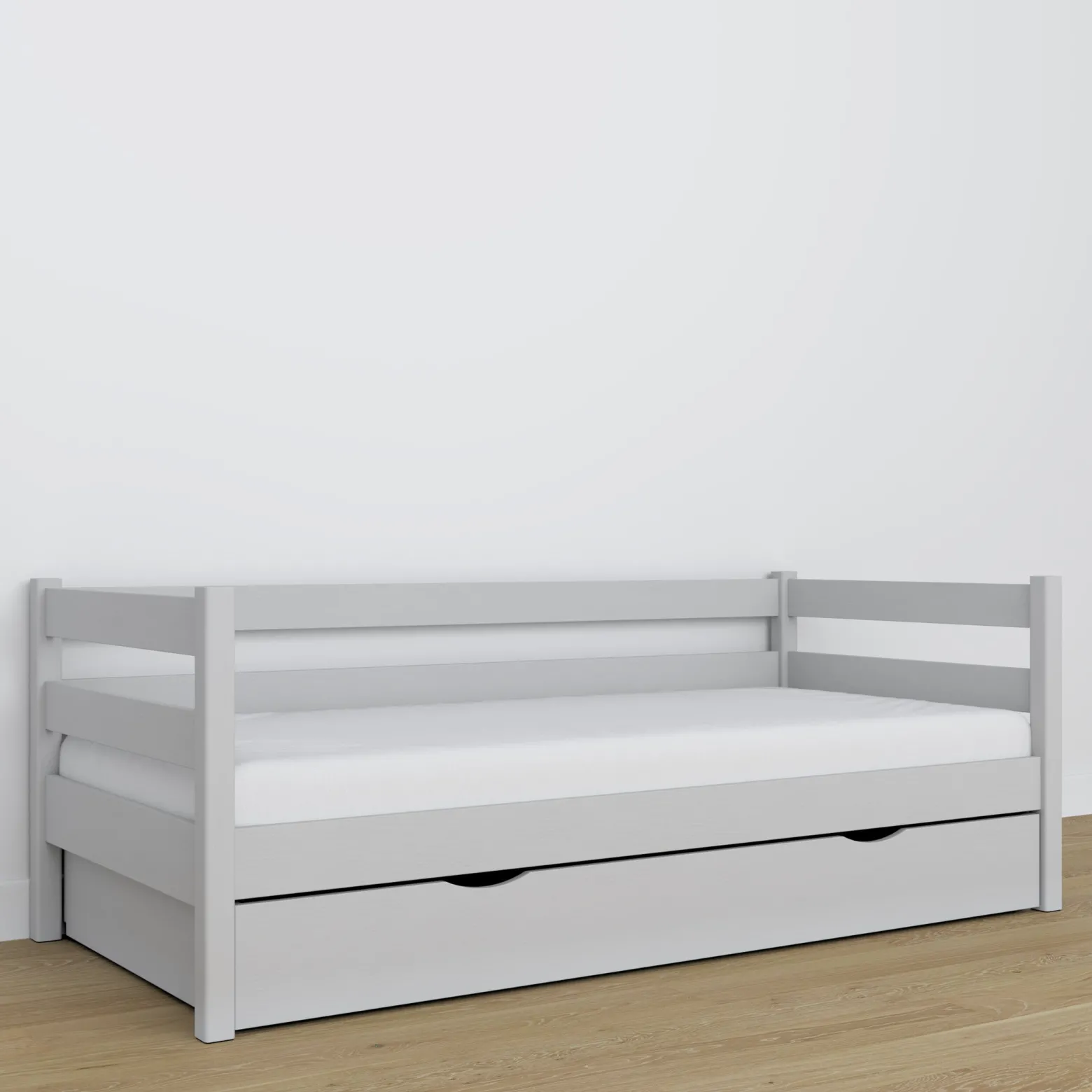 Drewniane łóżko sofa z szufladą N01