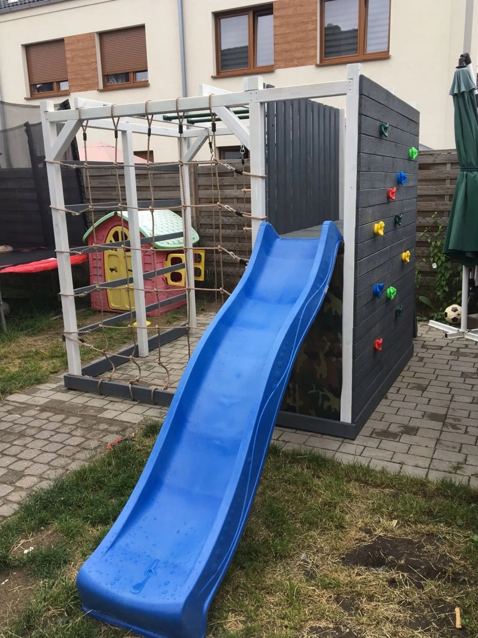 Drewniany Plac Zabaw Cubic Omega Kostka Ślizg i Ścianka
