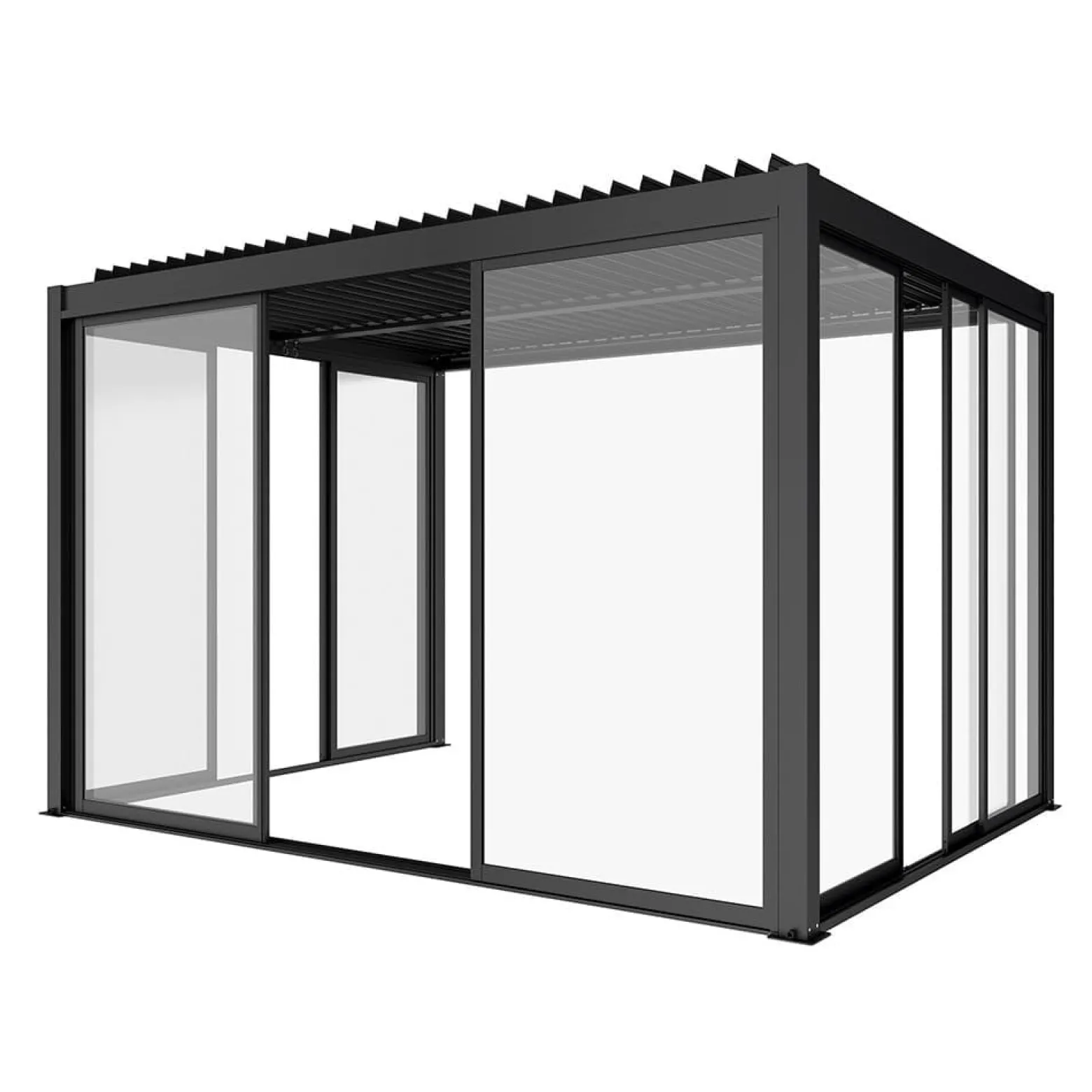 Drzwi przesuwne szklane Luxe 370x238cm antracytowe 4m