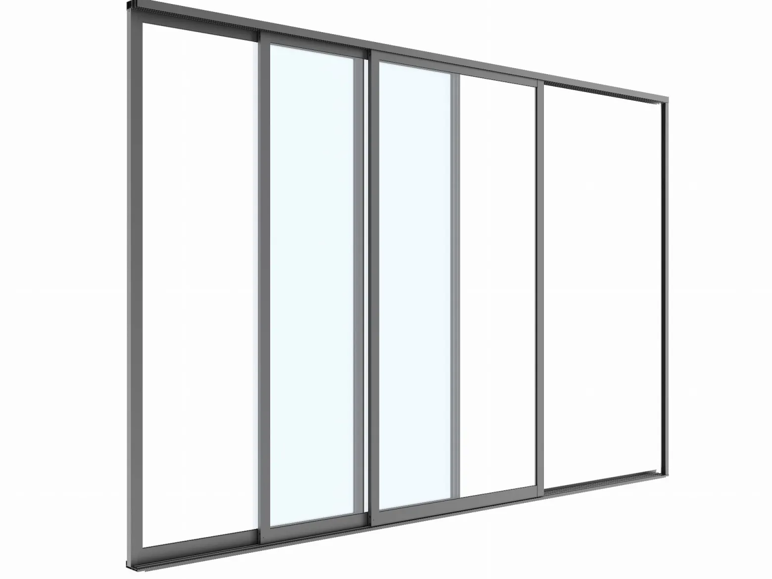 Drzwi przesuwne szklane Luxe 370x238cm antracytowe 4m