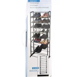 Duża półka na buty, 10 poziomów, 130 cm