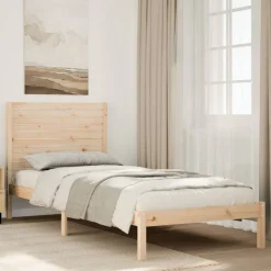 Dłuższe łóżko bez materaca 90x220 cm lite drewno