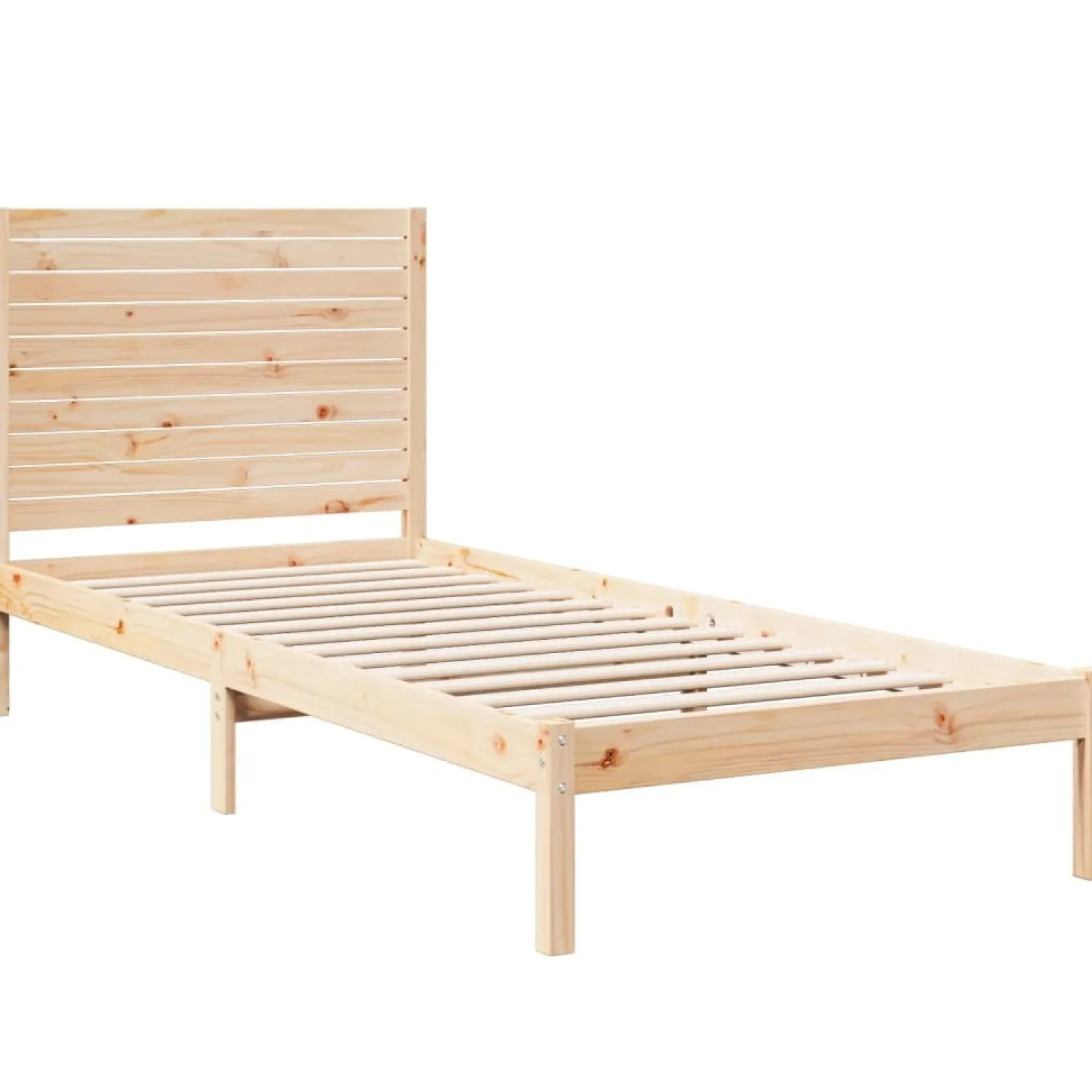 Dłuższe łóżko bez materaca 90x220 cm lite drewno
