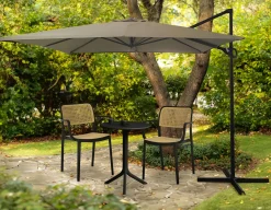 Duży solidny rozkładany regulowany parasol ogrodowy 250cm Seattle beżowy