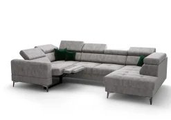 Duży narożnik U 350 cm – Funkcja Relax + Spanie + Pojemnik – Komfort XXL